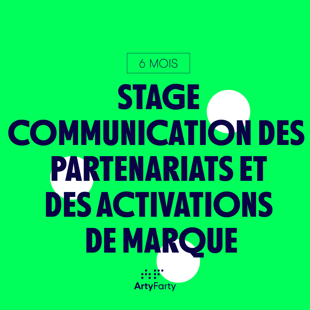 stage communication des partenariats et activations de marque
